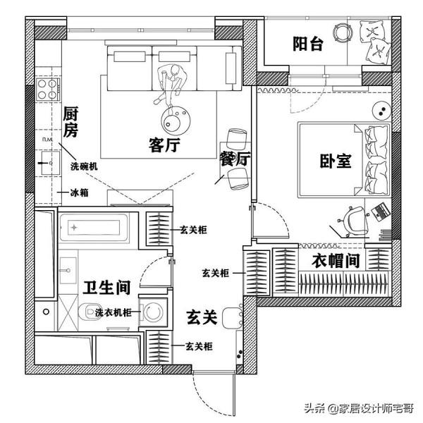 走進32歲小姐姐48㎡的家，裝飾簡約大氣有格調，高階感藏都藏不住