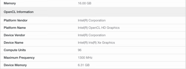 英特爾12代酷睿低壓處理器仍採用 96EU Xe 核顯
