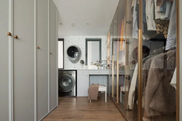 100㎡簡約北歐風格新房裝修，入戶+餐邊櫃絕了