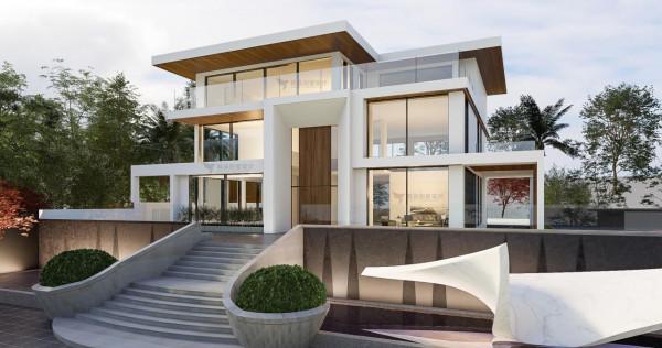 玻璃幕牆+幾何圖形，極簡主義現代別墅，極致的美