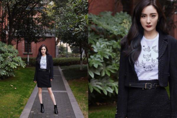 楊冪升官後發言太霸氣！穿職場裝帶名媛範，簡約風穿出滿滿高階感