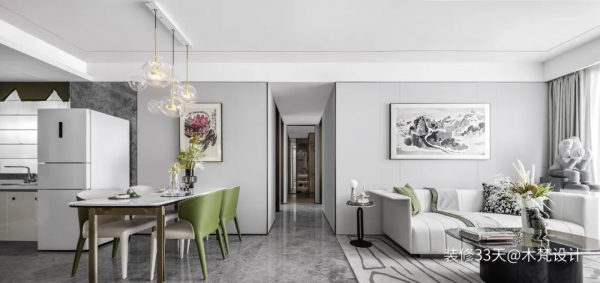 104平現代混搭軟裝改造三室