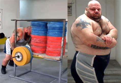 “希臘大灰熊”，體重超200公斤，可以用470公斤做澤奇聳肩