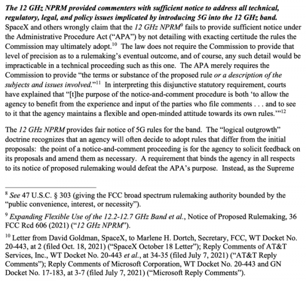 競爭對手引用最高法原話 駁斥星鏈想要獨佔12GHz頻段的想法