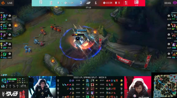 V5習慣性加班2-1戰勝LGD，卡哥無處不在把比賽當人機玩