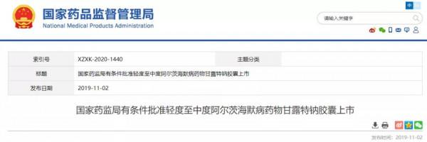 綠谷醫藥阿爾茲海默病藥物：九期一新適應症報臨床，CDE承辦
