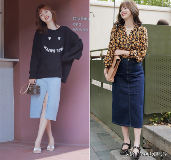 今年的裙子流行“過膝不過踝”，優雅時髦又顯高，太適合小個子了