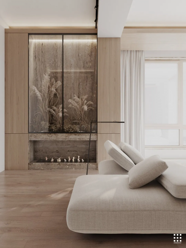 62㎡水泥灰+原木，溫暖舒適