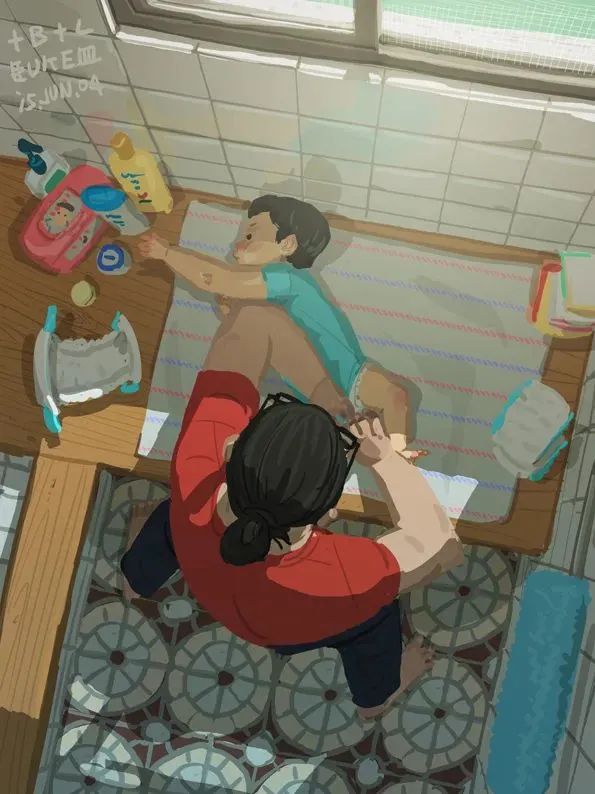 會畫畫的爸爸,太暖了 會畫畫的爸爸,太暖了