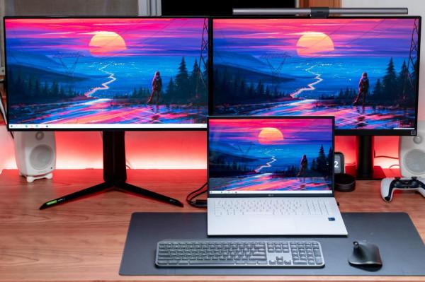 PS5 雙屏桌面搭建指南：LG 27GP950 + LG 27UN880