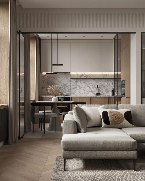 原木+高階灰，打造時尚現代感的舒適家居空間