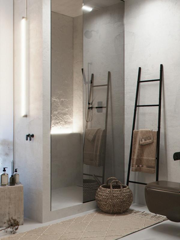 灰白色調詫寂風公寓，讓人倍感舒適