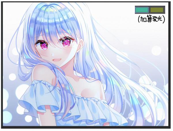 動漫人物後面的背景怎麼畫？使用模糊濾鏡繪製閃光背景