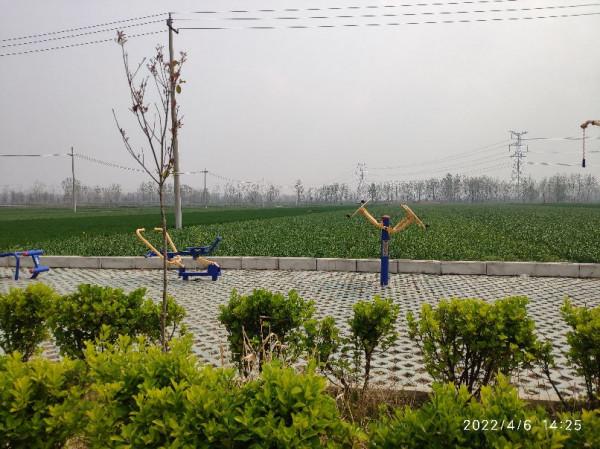 這，田野裡的健身器材