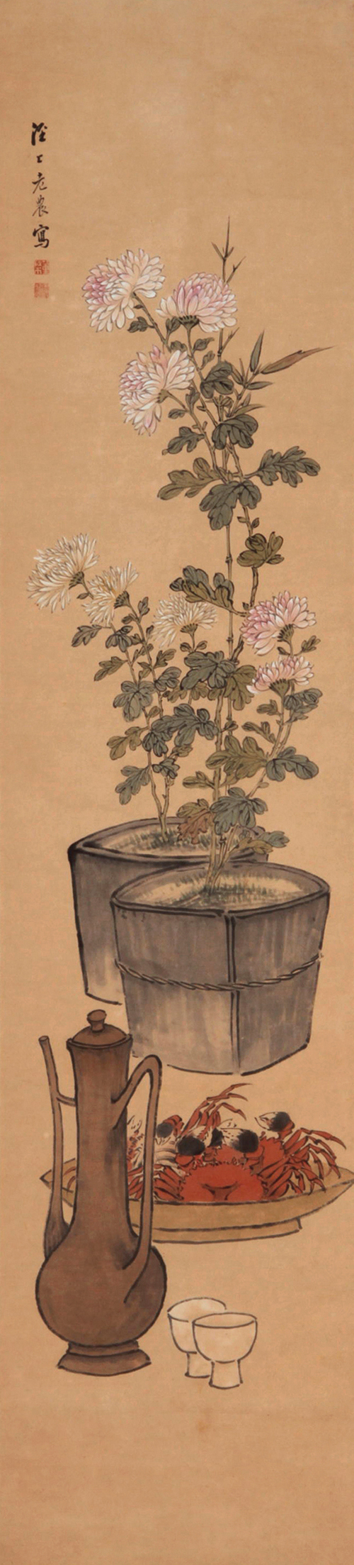 中秋佳節,桂子花開,家人團聚,月下賞花——清代董棨《時節圖屏》賞析 中秋佳節,桂子花開,家人團聚,月下賞花——清代董棨《時節圖屏》賞析