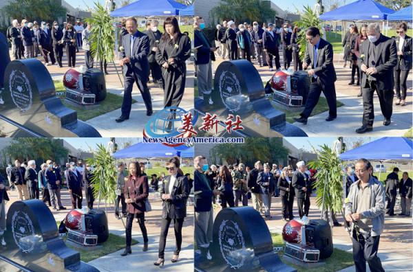 南加僑胞與美退伍老兵舉行南京大屠殺及珍珠港事件死難者公祭