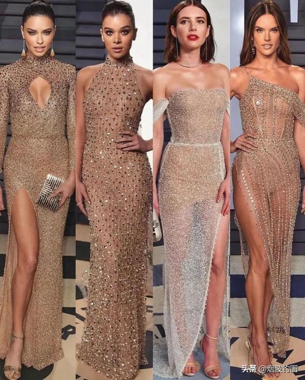 女星紅毯走秀，十種顏色禮服，一組四人，誰是紅毯女王？