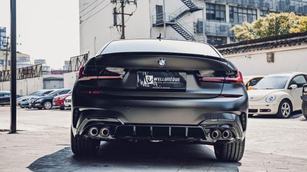 超帥低趴黑武士！寶馬3系貼TMD電光金屬黑