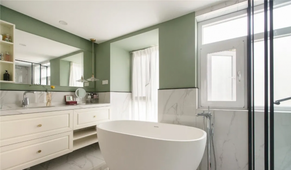 135m²北歐輕復古風三居，開放式廚房+吧檯，讓生活更有情調