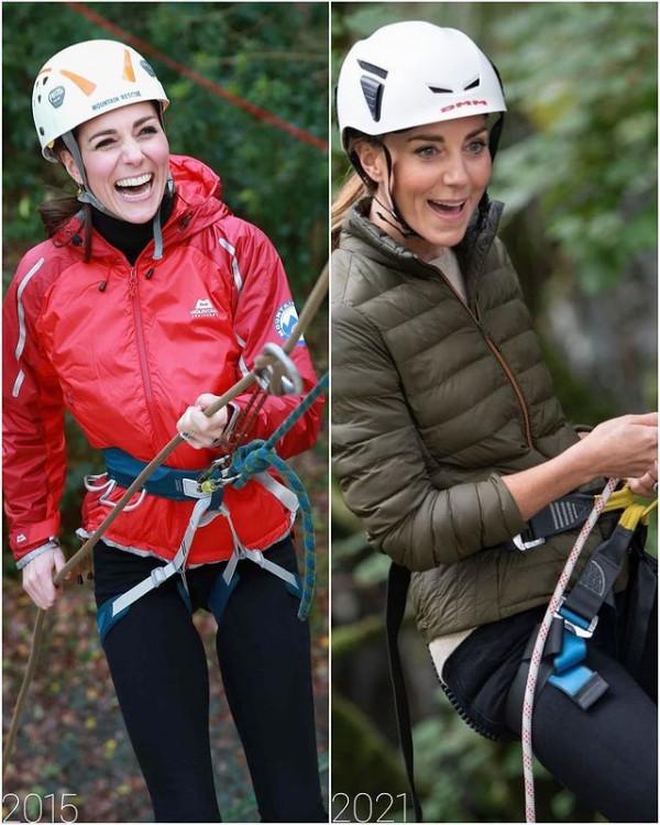 凱特王妃展“空軍司令”風采，繩降山地騎行都在行，清新如6年前