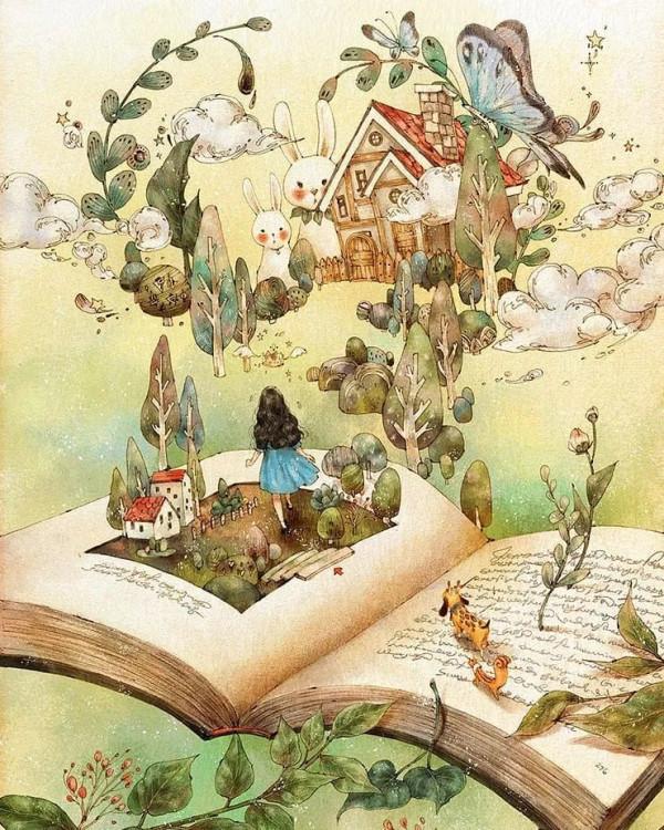 每日插畫｜aeppol的治癒系森林少女日記，休息一會兒再走也沒關係