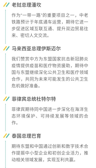 關於中國—東盟合作，東盟領導人怎麼說？