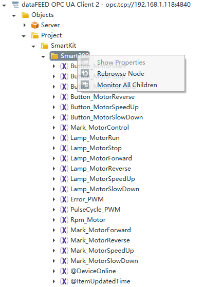 SCA-IOT2050 收集 S7 Smart 200 PLC 至OPCUA