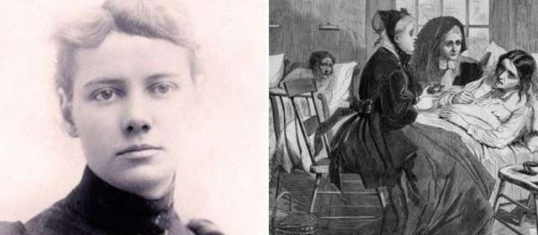 1887年，她裝成精神病患者，住進精神病院10天，揭露了醜陋的一面