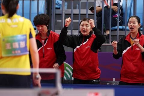 全運會-乒乓球女團第一階段：山東隊勝上海隊