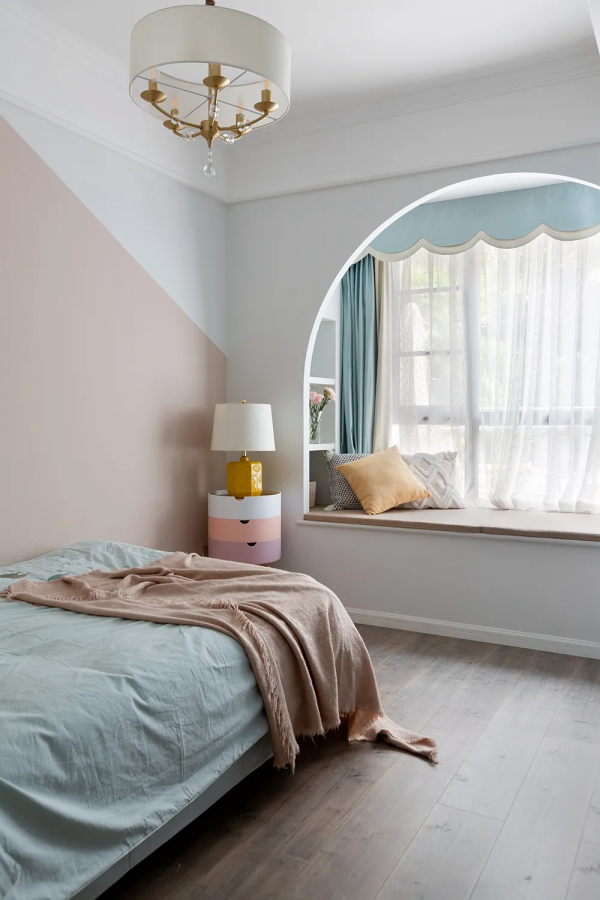 馬卡龍色系的一樓住宅，簡約清新不失活力的浪漫優雅美家