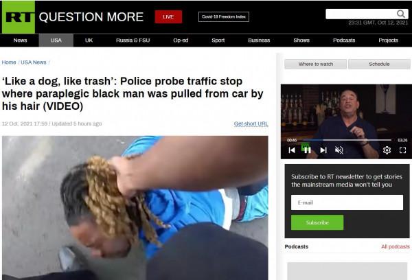 “我被像狗一樣拖著”!12分鐘影片,黑人截癱男子被美國警察拽頭髮從車中拖出 “我被像狗一樣拖著”!12分鐘影片,黑人截癱男子被美國警察拽頭髮從車中拖出