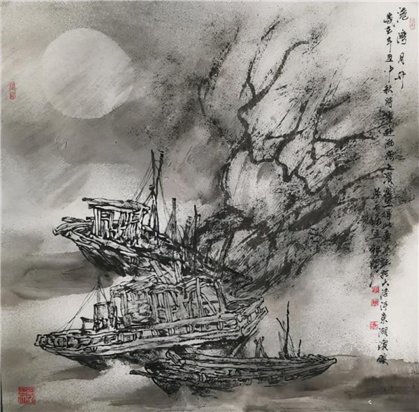 海濤明月古船情:著名畫家周祖光古船寫生記略 海濤明月古船情:著名畫家周祖光古船寫生記略