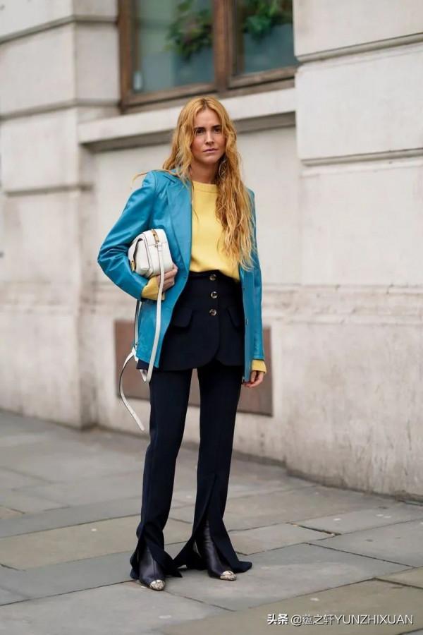 秋冬穿藍色也太好看了吧