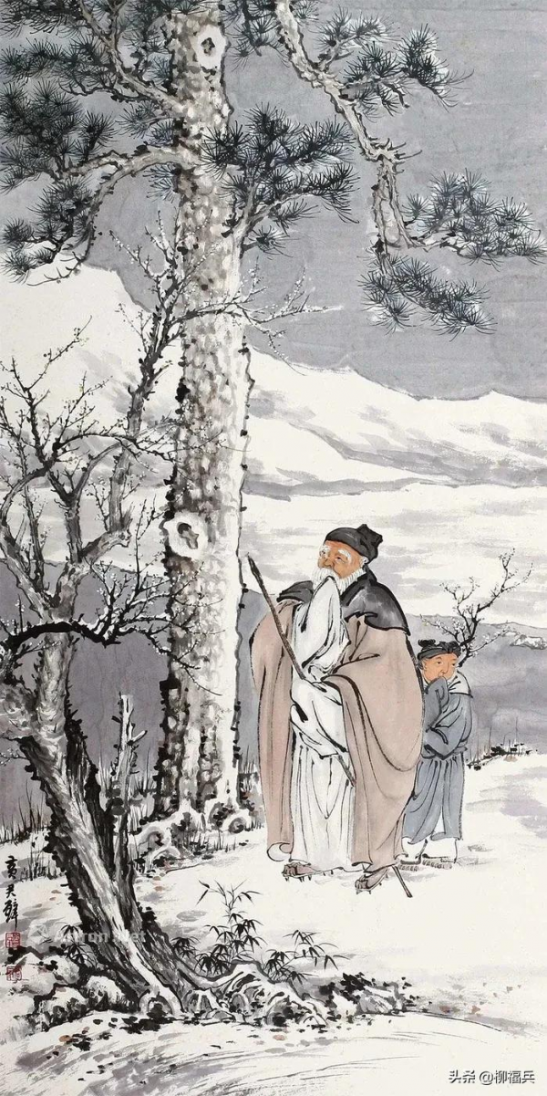 二十多位畫家創作的《松下問童子》看看哪幅更符合您想象中的意境