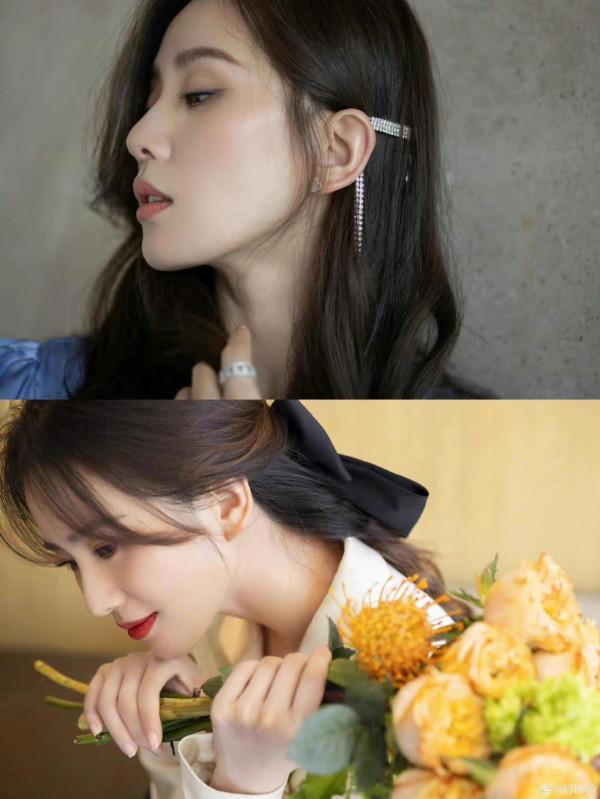 34歲的劉詩詩，下頜線好絕