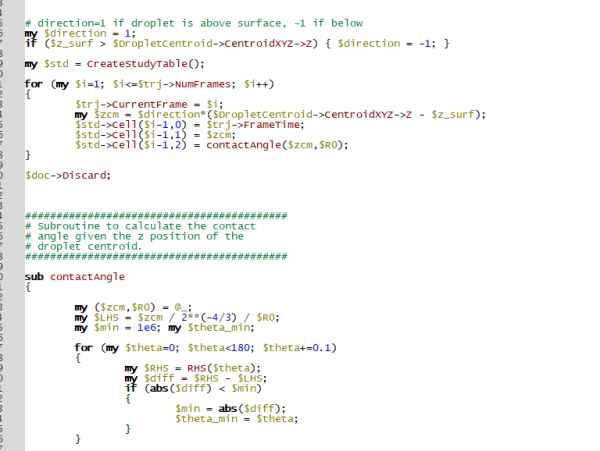 基於MS的超疏水錶面接觸角研究（perl指令碼方法）