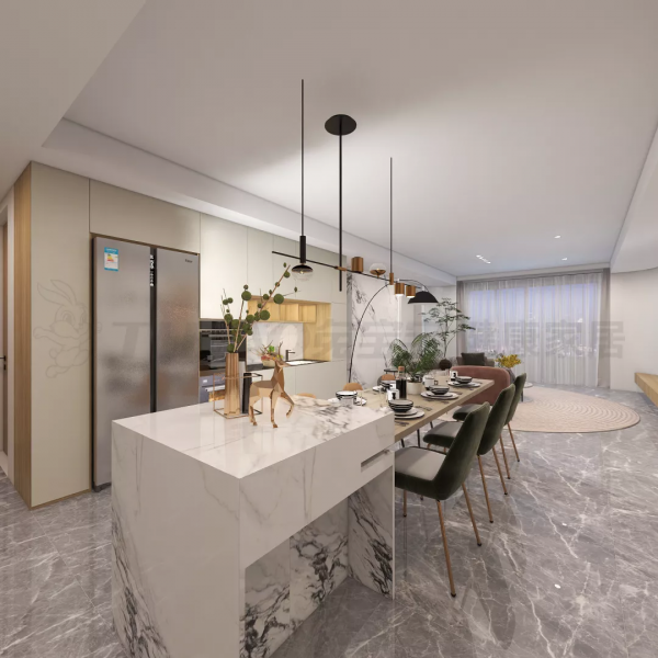 186㎡日式風清新四居室，吊頂與埡口的細節設計也太好看了吧