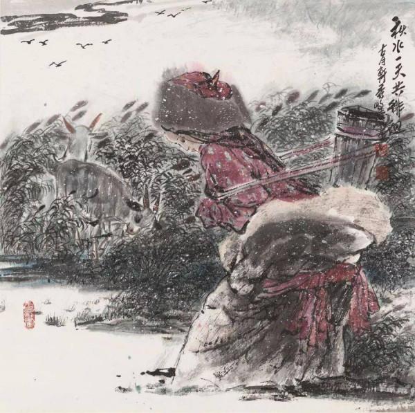 母愛如天一一李秀峰中國畫《陽光燦爛的日子》賞讀