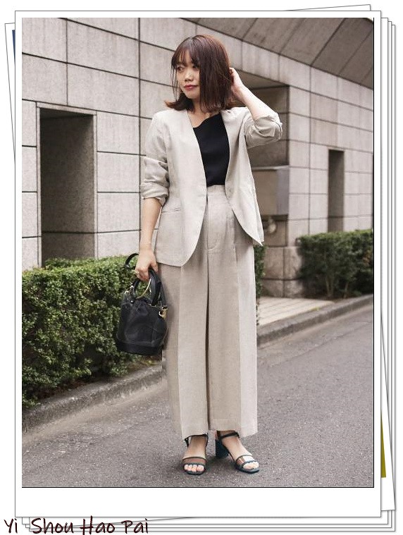 中秋季節穿米色西裝！對於30-40歲的女人來說氣質會很好