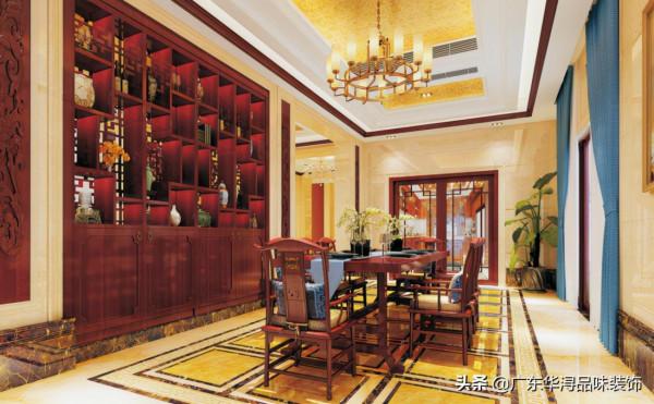 極致奢華的中式別墅裝修，當看到客廳的那一刻就深深地被折服