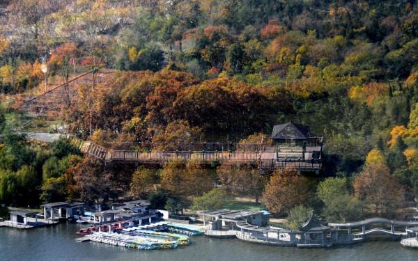 小雪日是誰打翻了大自然的調色盤讓張公湖初冬如此動人