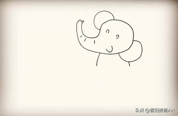 教程丨少兒美術課程簡筆畫《洗澡的小象》