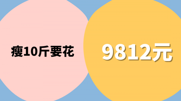 瘦10斤，要花多少錢