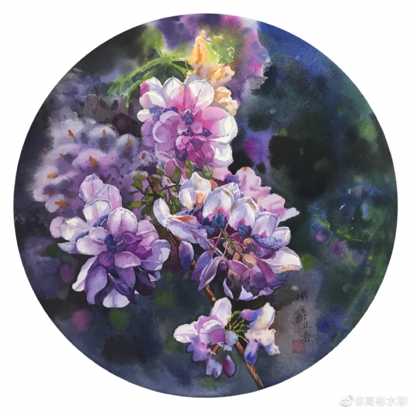 川美畢業的水彩大師，筆下繽紛的花卉、極致的風景靜物，張張迷人