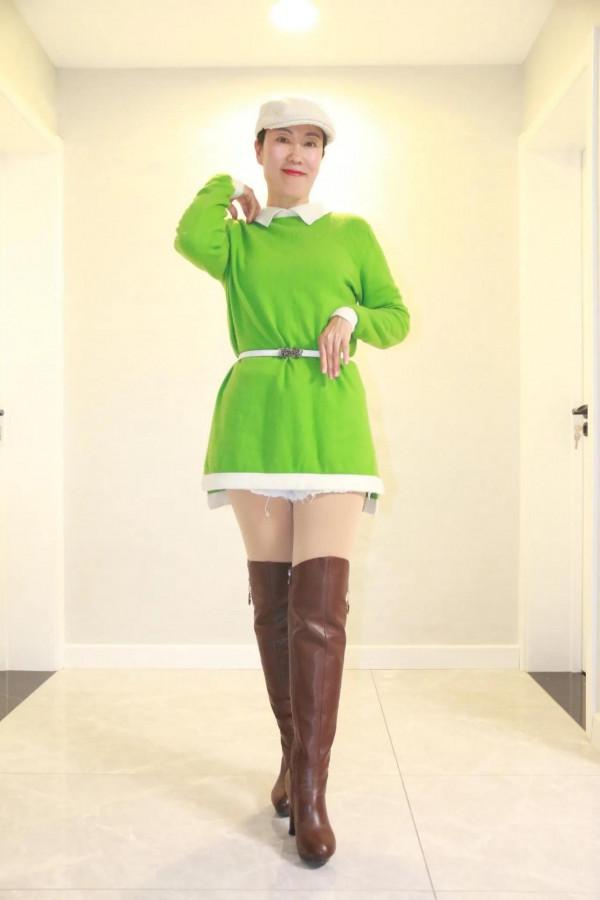 半長不短的毛衫可以這樣穿