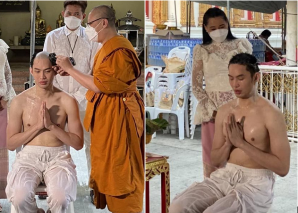 主持人Matoom剃度出家！沒穿上衣露出發達肌肉，眉毛剃光顏值超高