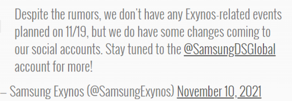 三星官方宣佈，本月19日不會推出獵戶座晶片產品