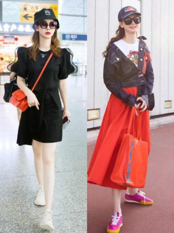 T恤除了搭褲子外，還能學戚薇、佟麗婭這樣穿，美的時髦有氣質