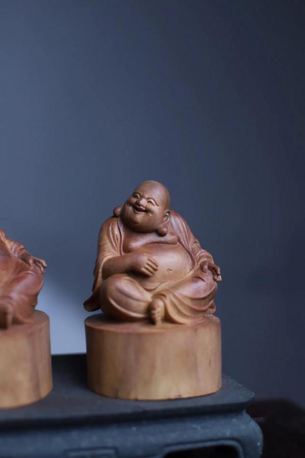 印度小葉紫檀小彌勒｜清刀制