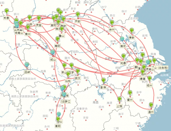 當李白杜甫的旅行足跡被做成地圖，差點密恐